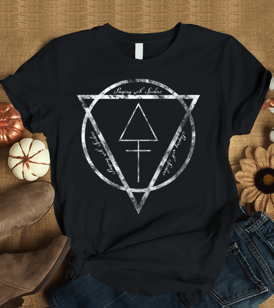 Sleeping with Spiders Alchemy Symbol in Triangular Circle T-Shirt