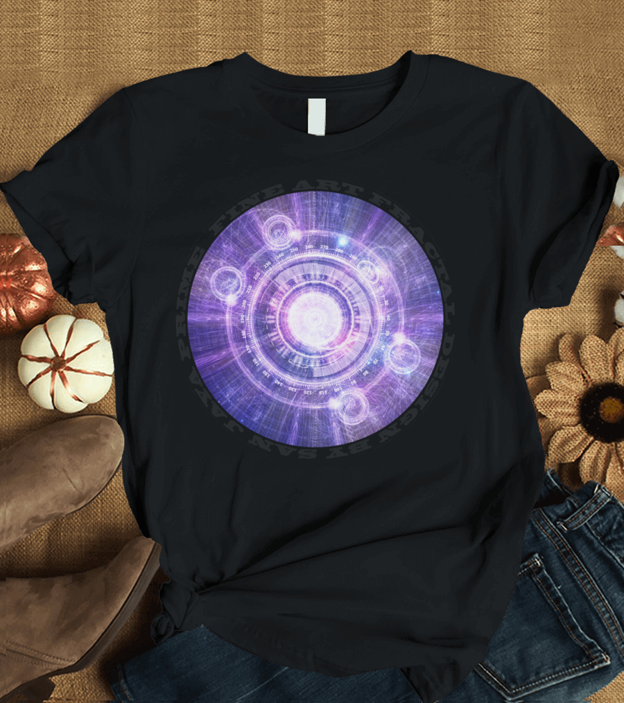 Prime Fractal Art Alchemy HUD with Hyperspace Bending T-Shirt