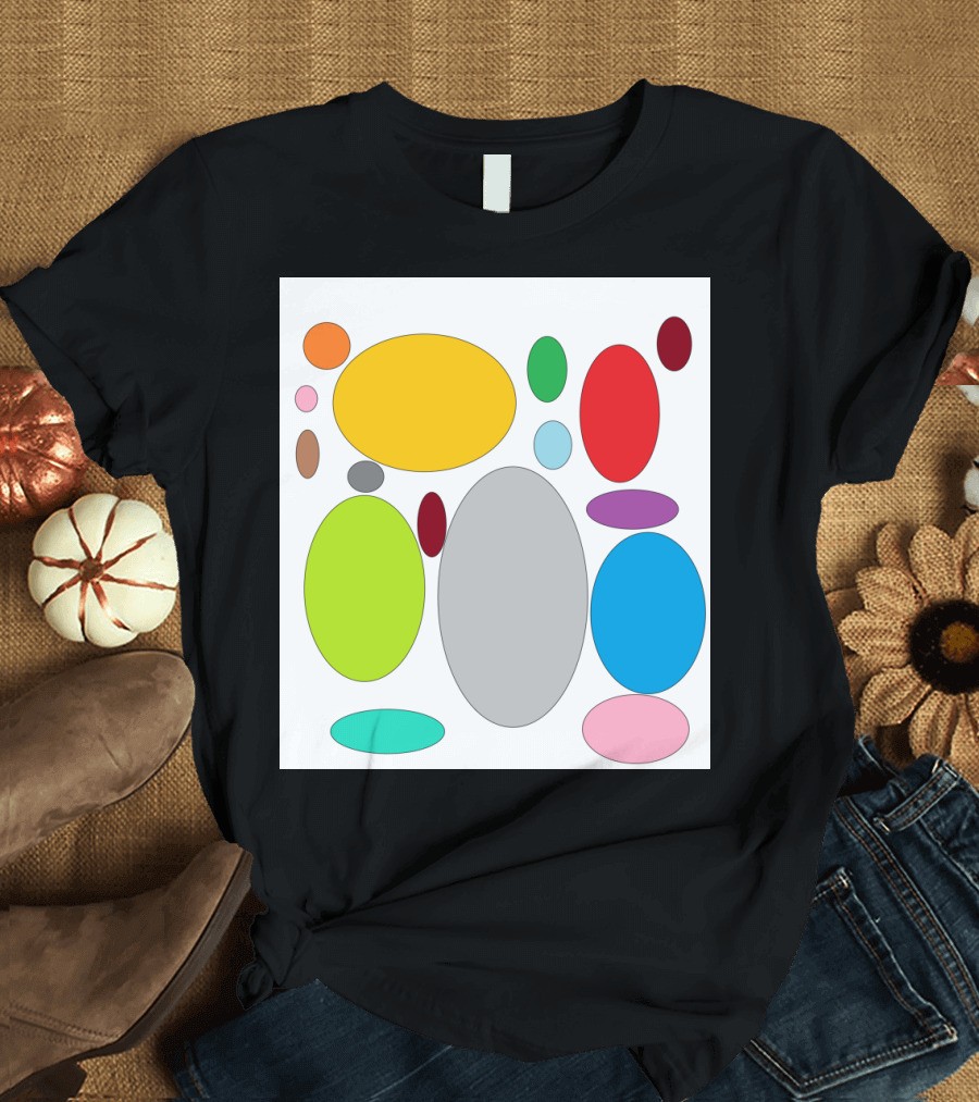 Bright Multicolored Circulos Ovals and Circles T-Shirt