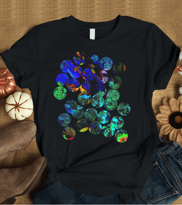 T-Shirt: Geometric Vibrant Circle Chaos with Abstract Colors T-Shirt Geometric Vibrant Circle Chaos with Abstract Colors T-Shirt