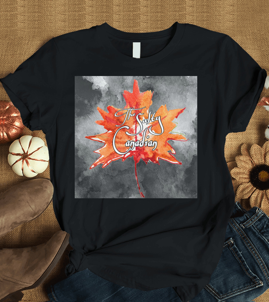 The Salty Canadian Maple Leaf Watercolor T-Shirt