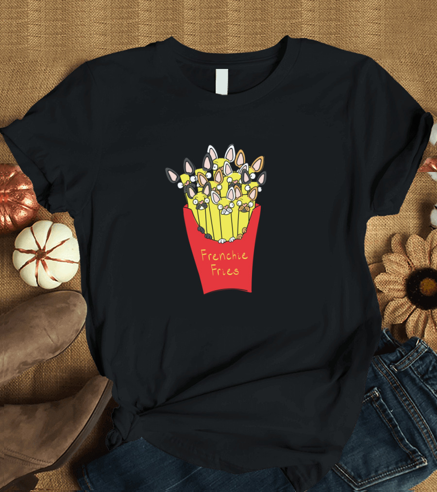 Frenchie Fries Cute French Bulldog in French Fries Box T-Shirt