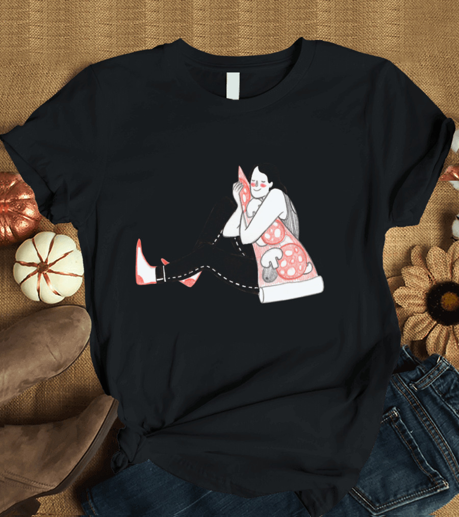 Pizza Doesn't Ask Stupid Questions Pizza Understands Hugging Slice T-Shirt