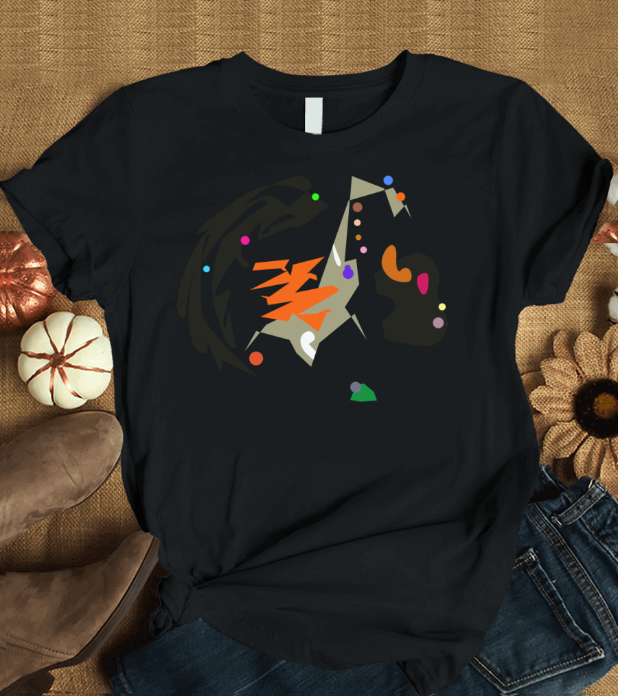 DARKSHAPES Abstract Colorful Geometric Elements Artistry T-Shirt