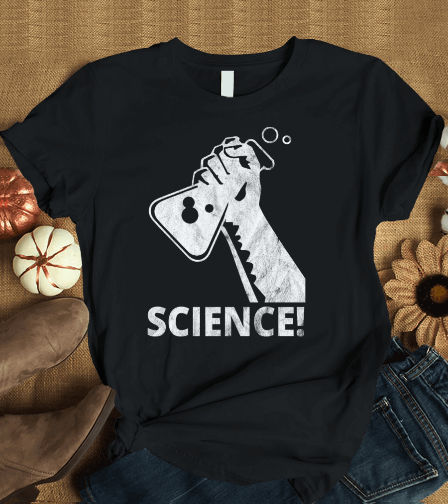 Science Laboratory Beaker Fist Icon T-Shirt