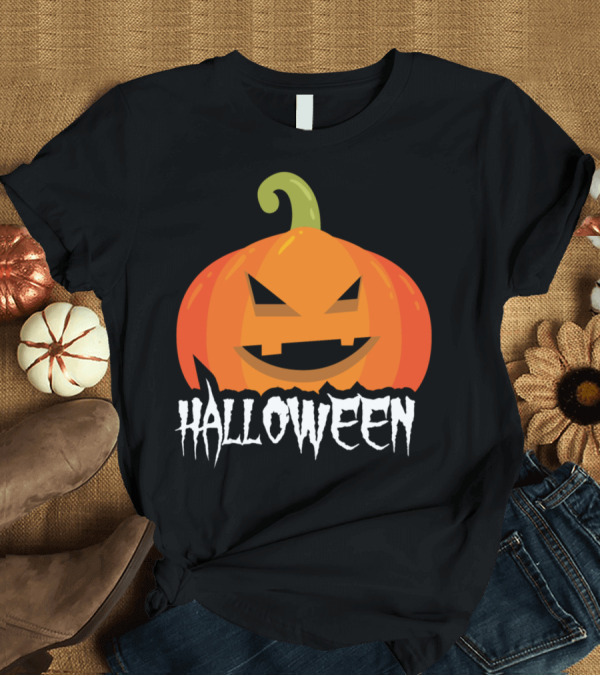 T-Shirt: Halloween Pumpkin Spooky Face October Ghosts Zombies T-Shirt Halloween Pumpkin Spooky Face October Ghosts Zombies T-Shirt