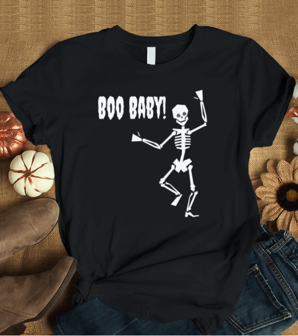 T-Shirt: Boo Baby Halloween Skeleton Fun T-Shirt Boo Baby Halloween Skeleton Fun T-Shirt