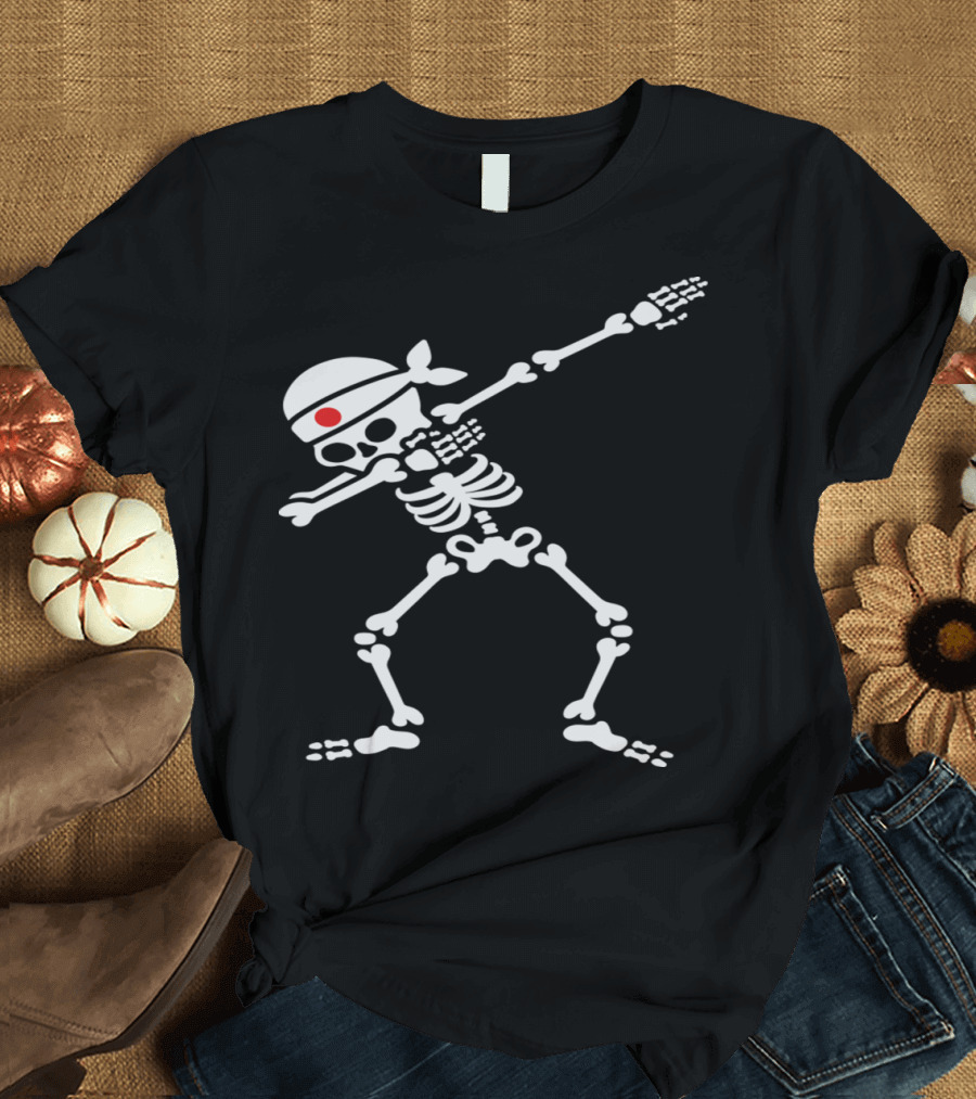 Dab Skeleton Kamikaze Japan Judo Karate Samurai T-Shirt