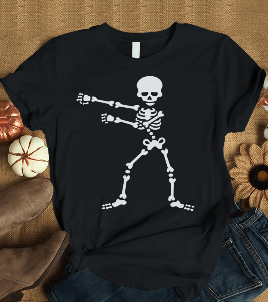 Floss Dance Skeleton Boy Kid Flossing Backpack T-Shirt