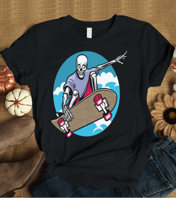 T-Shirt: T Skeleton Skateboarder Streetwear Skull Vector T-Shirt T Skeleton Skateboarder Streetwear Skull Vector T-Shirt