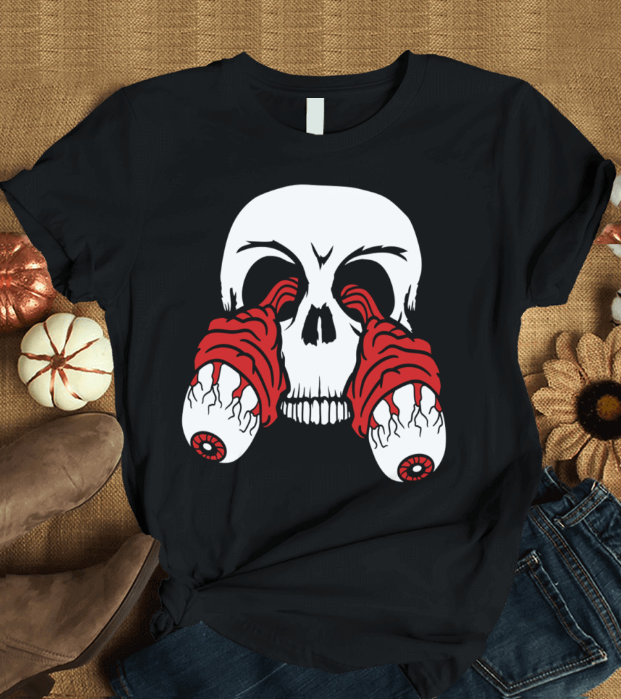 Eyes Skeleton Skull Bone Head Uprooted Zombie T-Shirt
