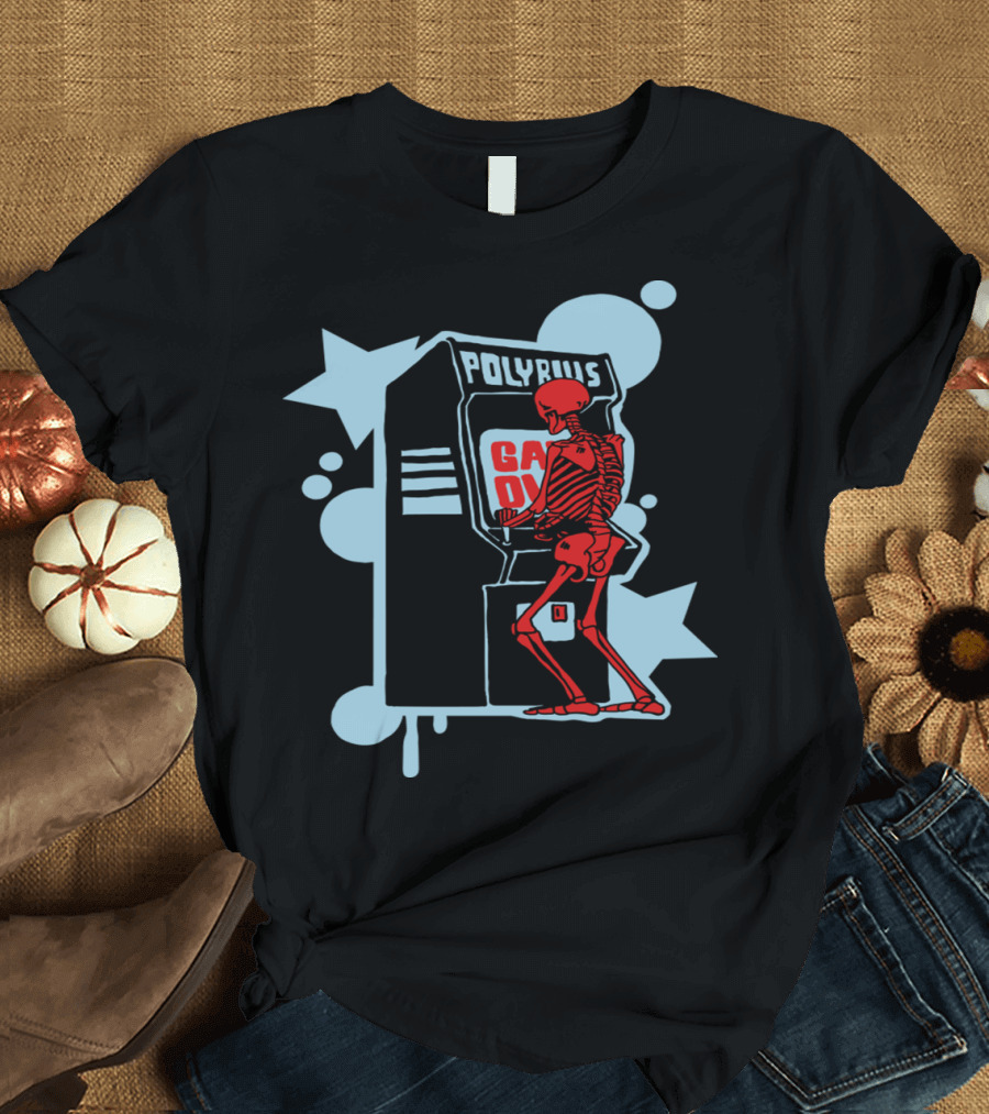 Hi Score Game Over Polybius Skeleton T-Shirt