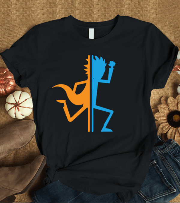 T-Shirt: Rick Portal Crossover Silhouette Iconic Fusion T-Shirt Rick Portal Crossover Silhouette Iconic Fusion T-Shirt