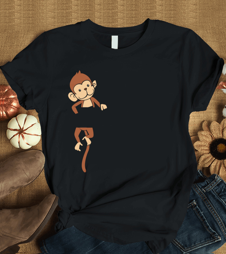 Father of the Birthday Monkey with Playful Cartoon T-Shirt