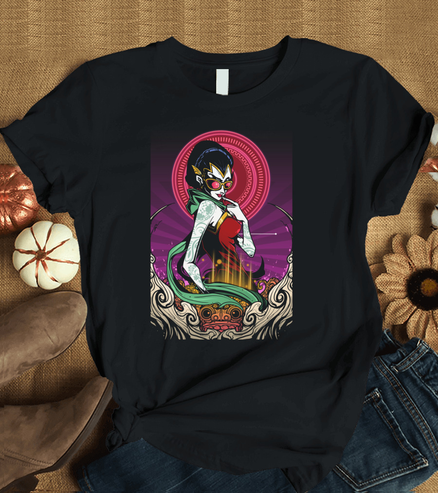 Java Dancer Retro Futuristic Rockabilly Tattoo Vibe T-Shirt