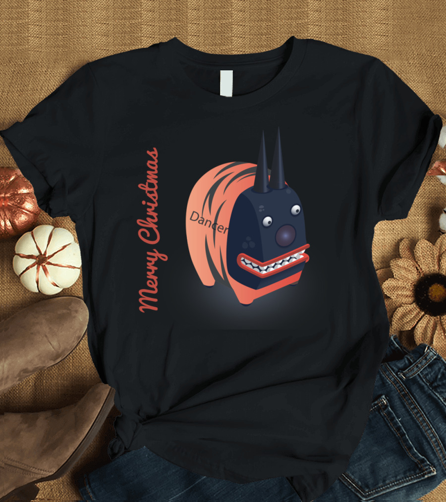 Merry Christmas Dancer Edition with Unique Horned Creature T-Shirt