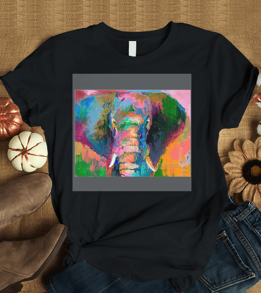Colorful Elephant in Vibrant Natural Palette T-Shirt