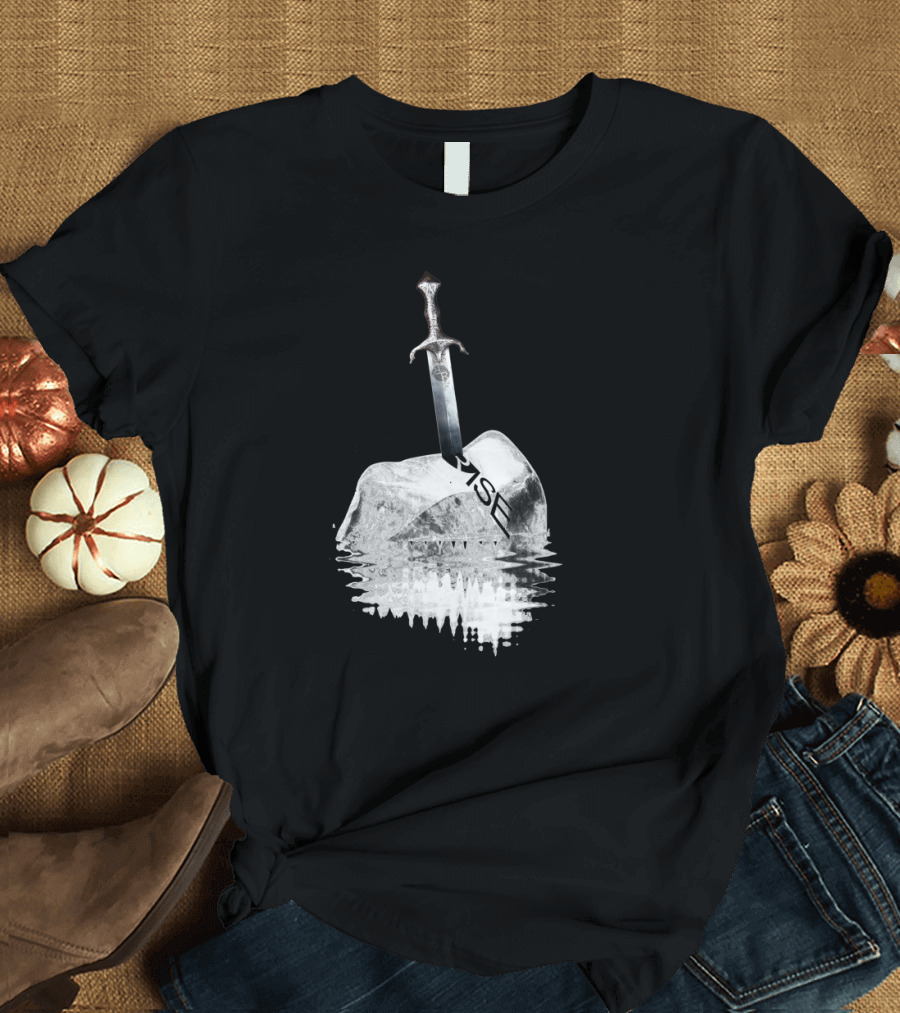 Rise Excalibur Sword in Ice Reflection Scene SE T-Shirt