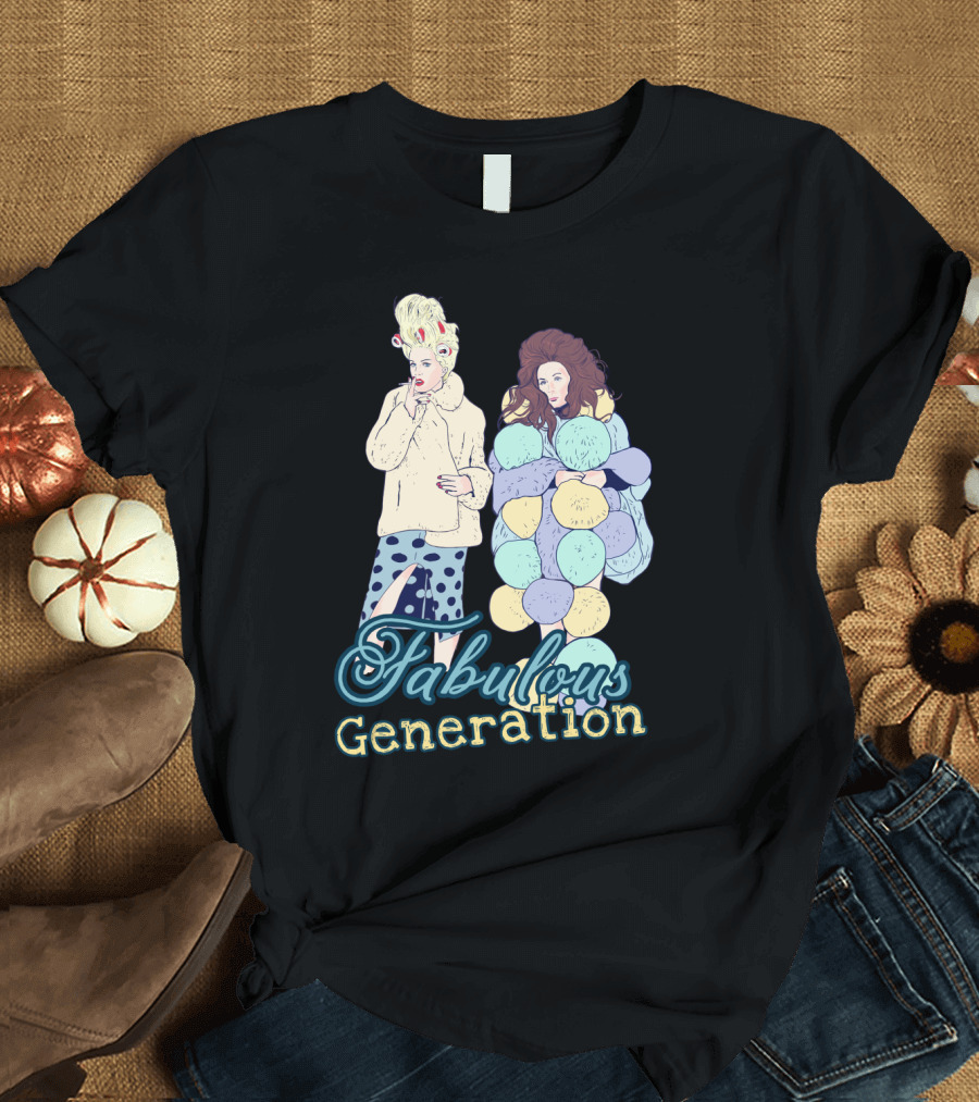 Fabulous Generation Fashion Icons in Vintage Style Curlers and Polka Dot T-Shirt