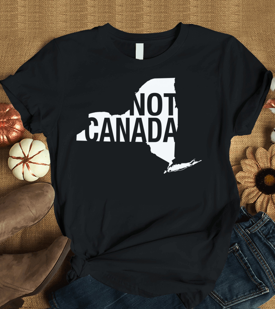 Not Canada New York State Map Outline T-Shirt