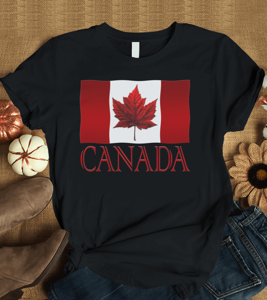 Canada Flag Red Maple Leaf Souvenirs T-Shirt