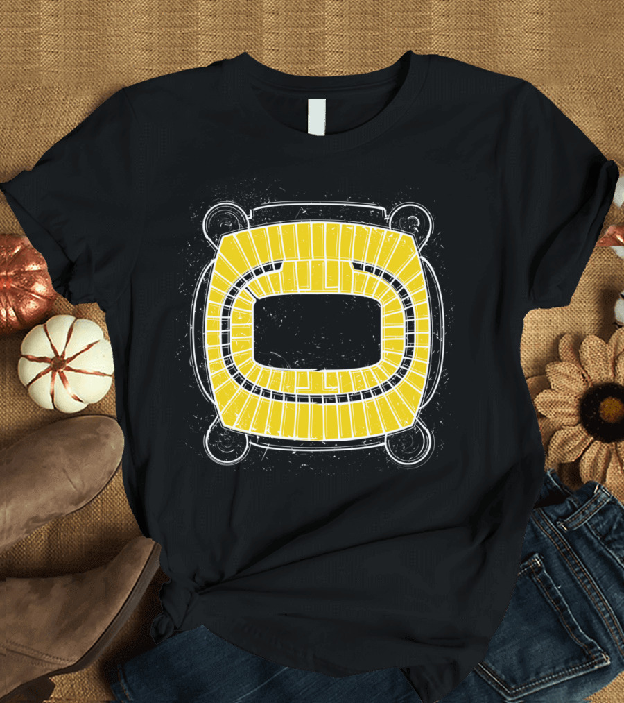 Homefield Kansas City Arrowhead Stadium Diagram Art Vintage Look T-Shirt