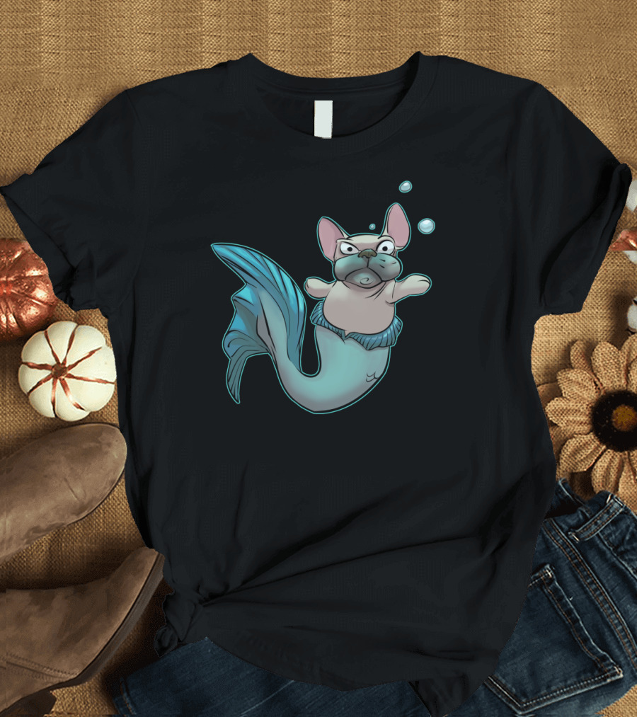 French Maid Dog Mermaid Fusion T-Shirt