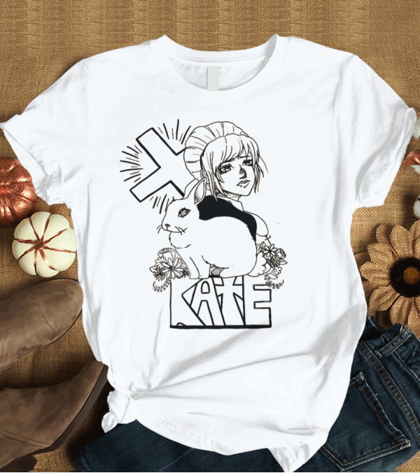 T-Shirt: Kate Marsh Cross Bunny Flowers Art Life Is Strange T-Shirt Kate Marsh Cross Bunny Flowers Art Life Is Strange T-Shirt