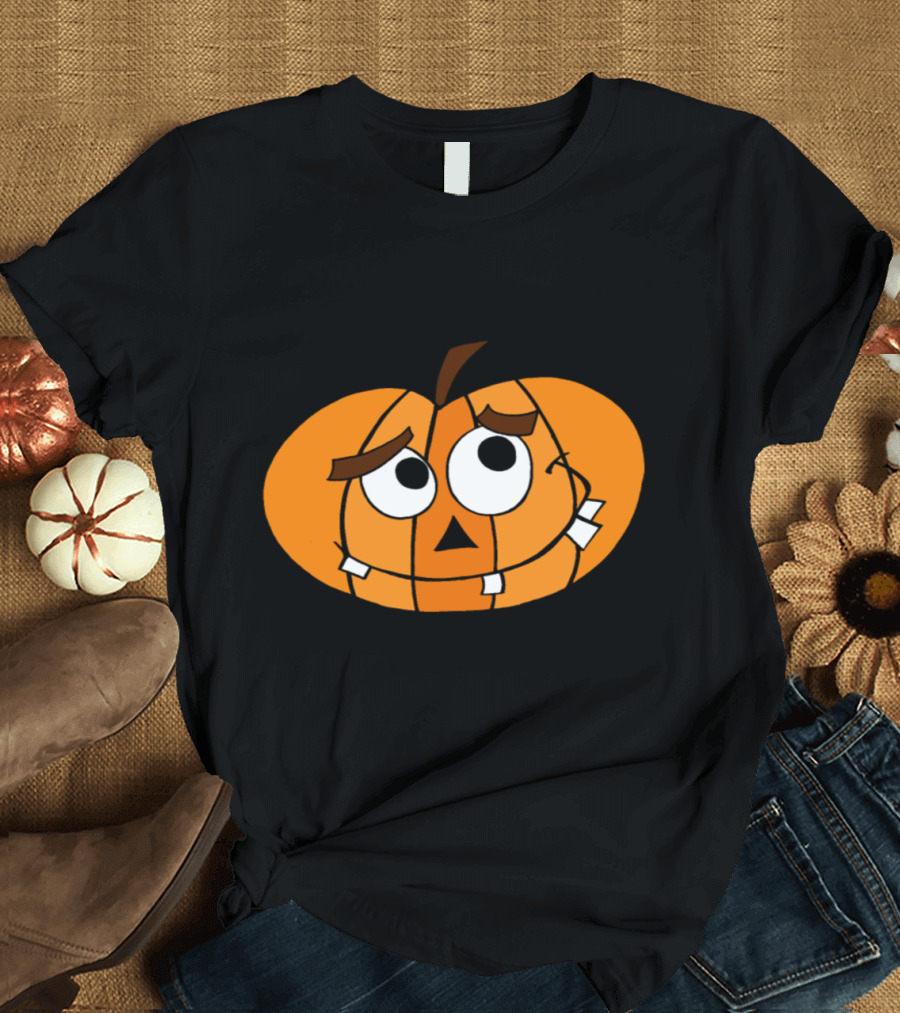 Pumpkin Halloween Jack O Lantern Trick or Treat Face T-Shirt