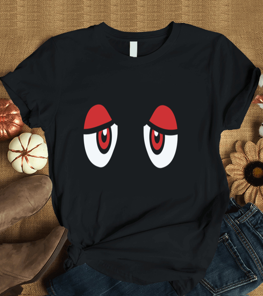 Sad Monster Eyes Skeleton Horror Halloween T-Shirt