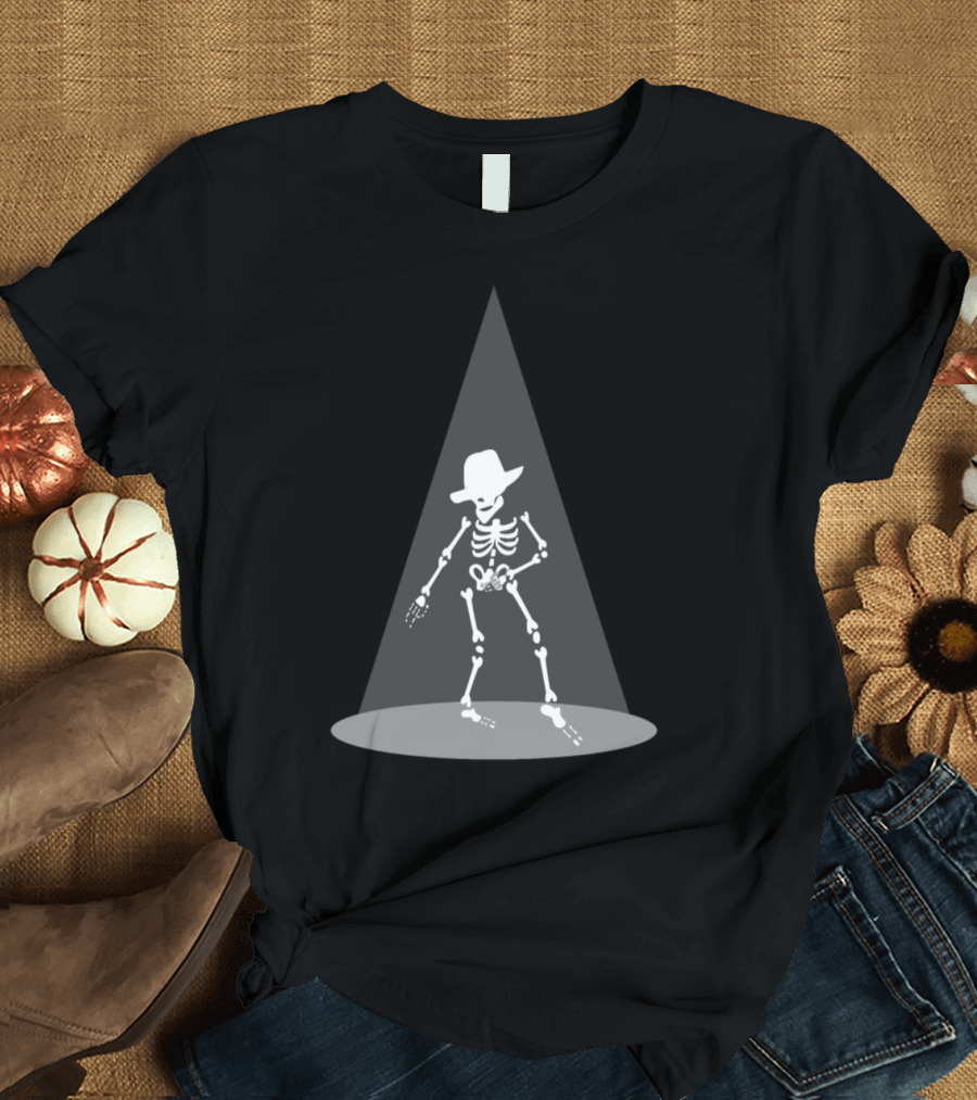 Dancing Skeleton Wearing Hat Dias de Muertos T-Shirt