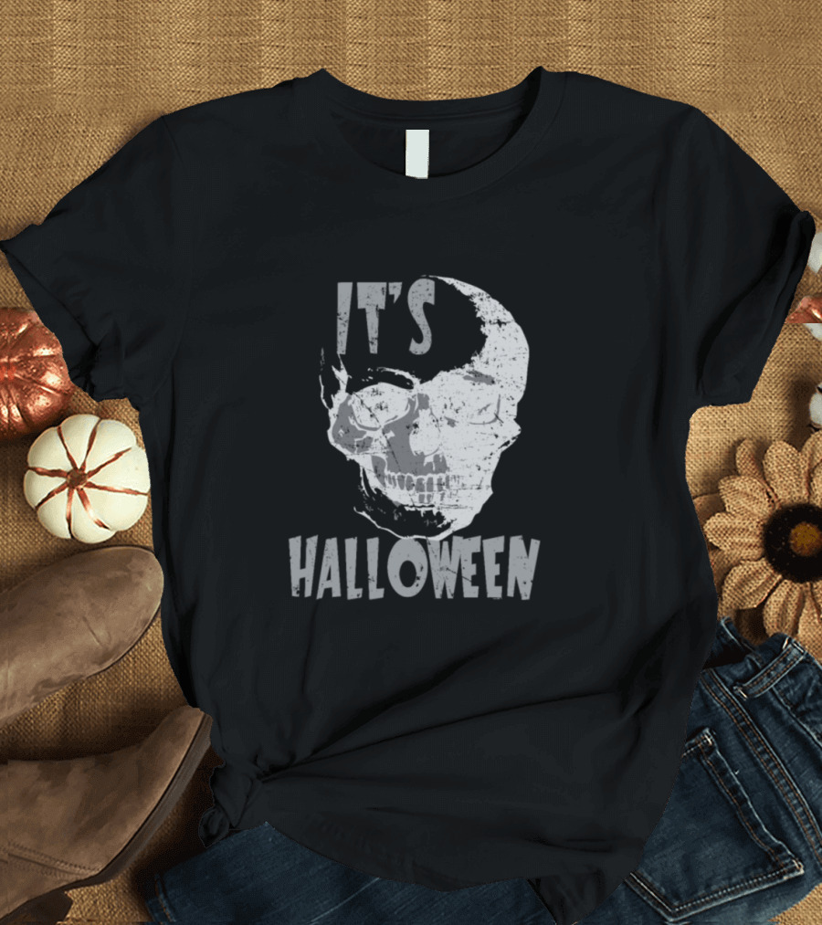 It's Halloween Skull Face Skeleton T-Shirt