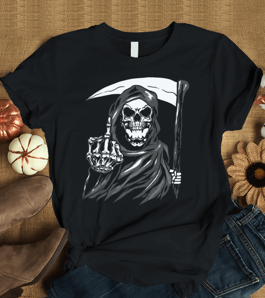 Reaper Skeleton Skull Blade Angel of Death T-Shirt