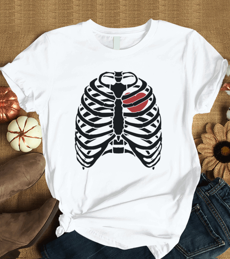 Halloween Skeleton Heart Costume T-Shirt