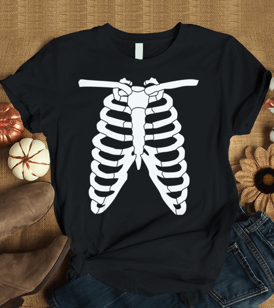 Costume Skeleton Ribcage Halloween T-Shirt
