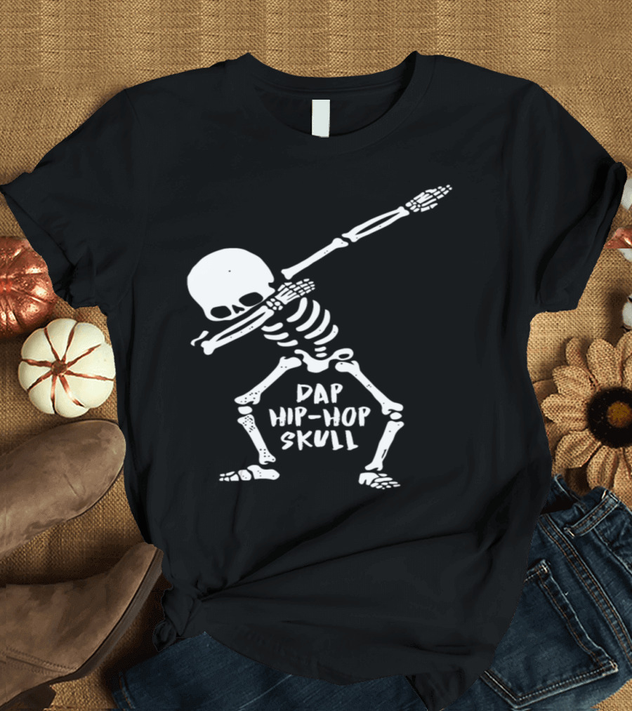 Dabbing Skeleton Dab Hip-Hop Skull Dap Dance Trend T-Shirt