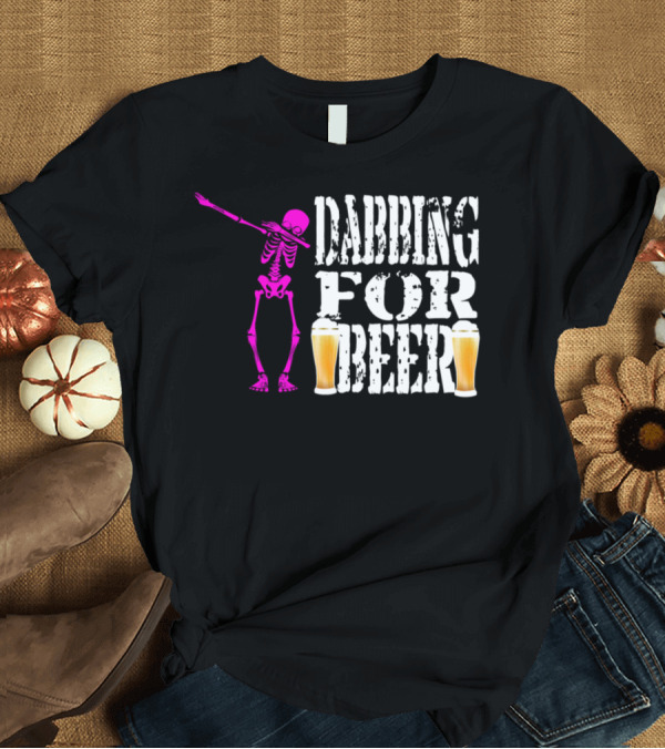 T-Shirt: Dabbing Pink Skeleton Dabbing For Beer Halloween T-Shirt Dabbing Pink Skeleton Dabbing For Beer Halloween T-Shirt