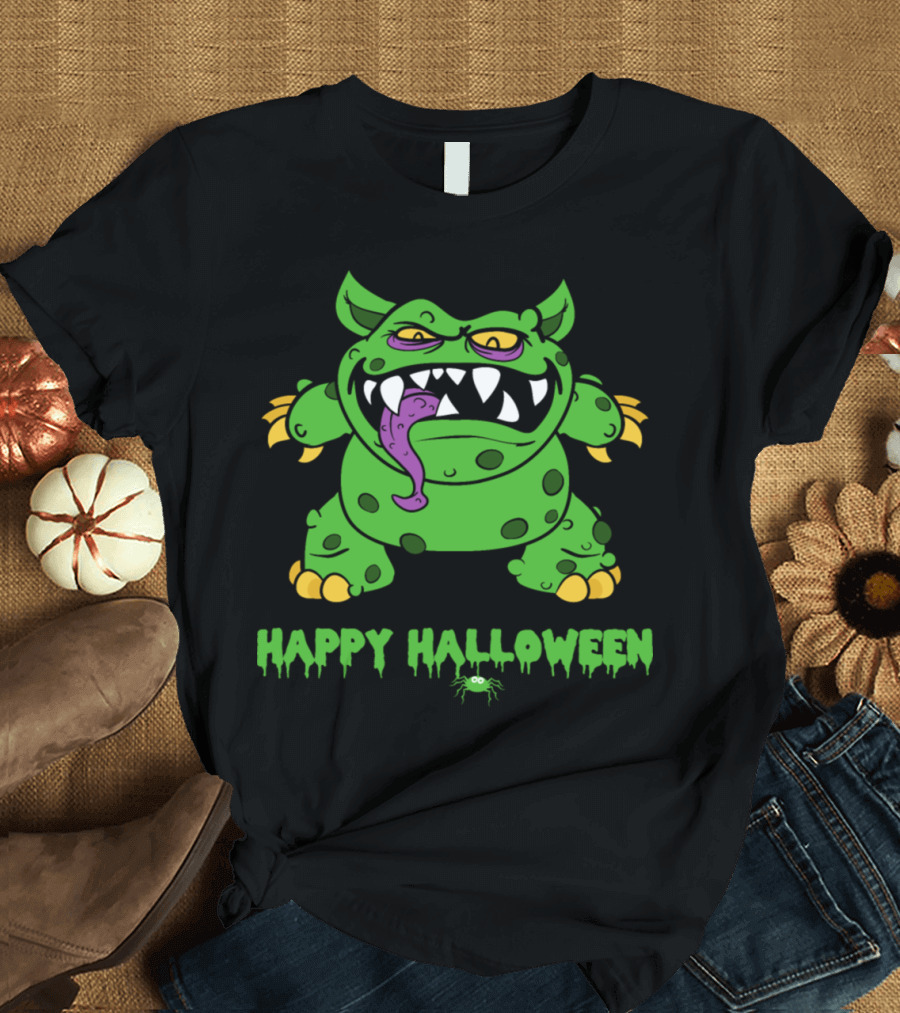 Happy Halloween Green Monster Zombie Horror Monster T-Shirt