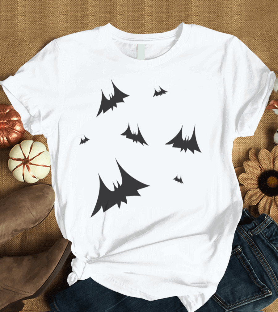 Halloween Bats Night Sky T-Shirt