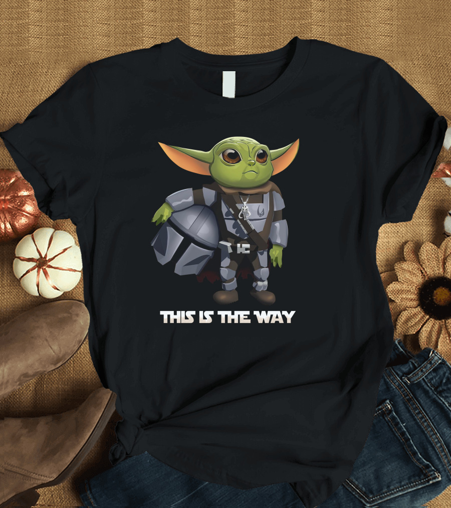 Baby Yoda Armor This Is The Way Mandalorian Helmet T-Shirt