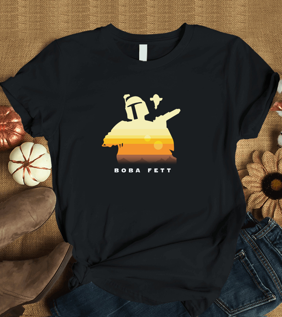 Boba Fett Mandalorian Sunset T-Shirt
