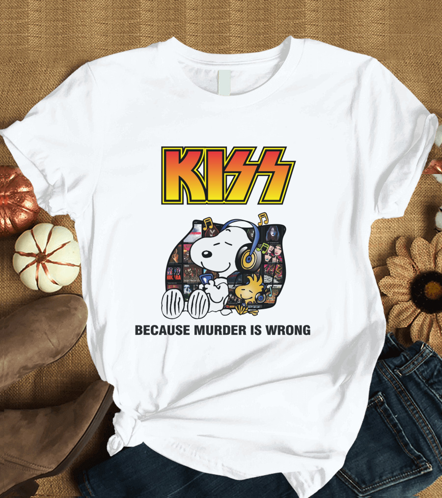 KISS Snoopy Because Murder Is Wrong T-Shirt