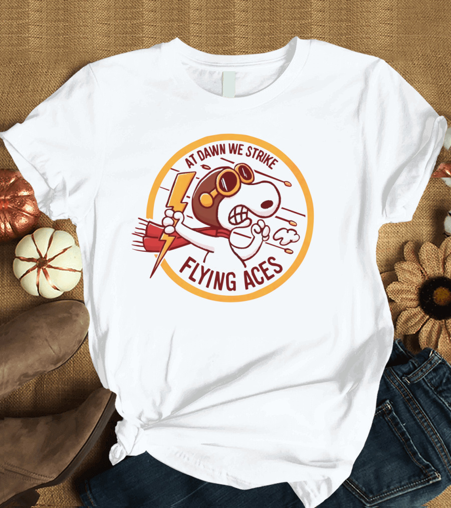 At Dawn We Strike Flying Aces T-Shirt