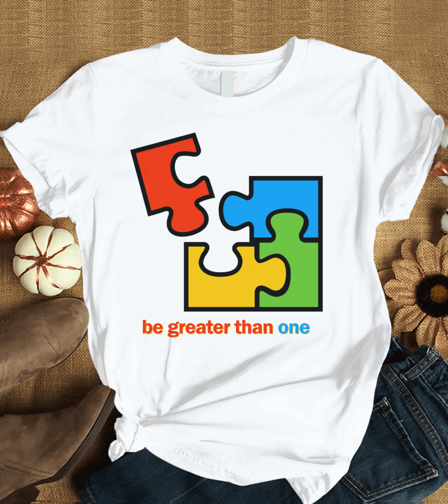 Office 2000 Be Greater Than One Puzzle Pieces T-Shirt