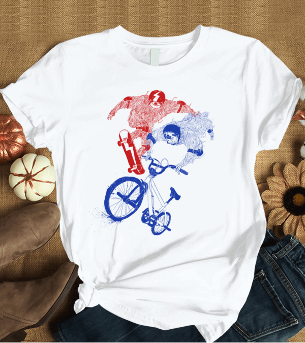 T-Shirt: Sloth Air Extreme Skateboarding and BMX Action T-Shirt Sloth Air Extreme Skateboarding and BMX Action T-Shirt