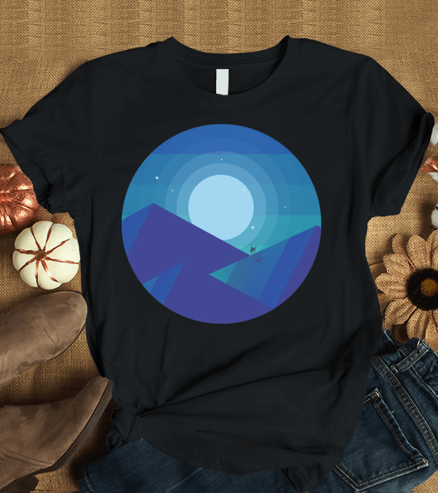 The Alchemist Moonlit Desert Journey with Mountains and Stars T-Shirt