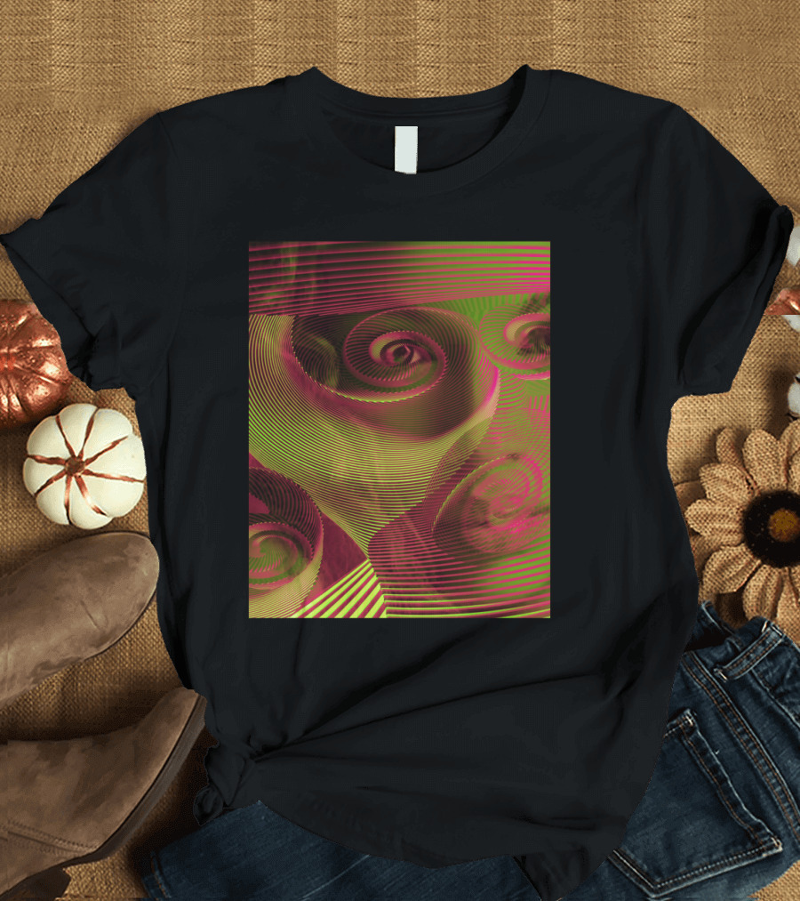 African Lion Optical Illusion Swirl T-Shirt