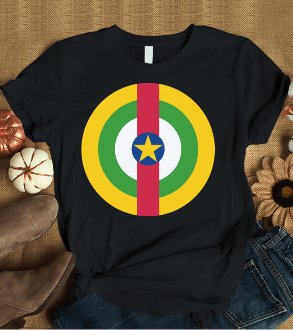 T-Shirt: Central African Republic Flag Roundel Emblem Star and Stripe T-Shirt Central African Republic Flag Roundel Emblem Star and Stripe T-Shirt