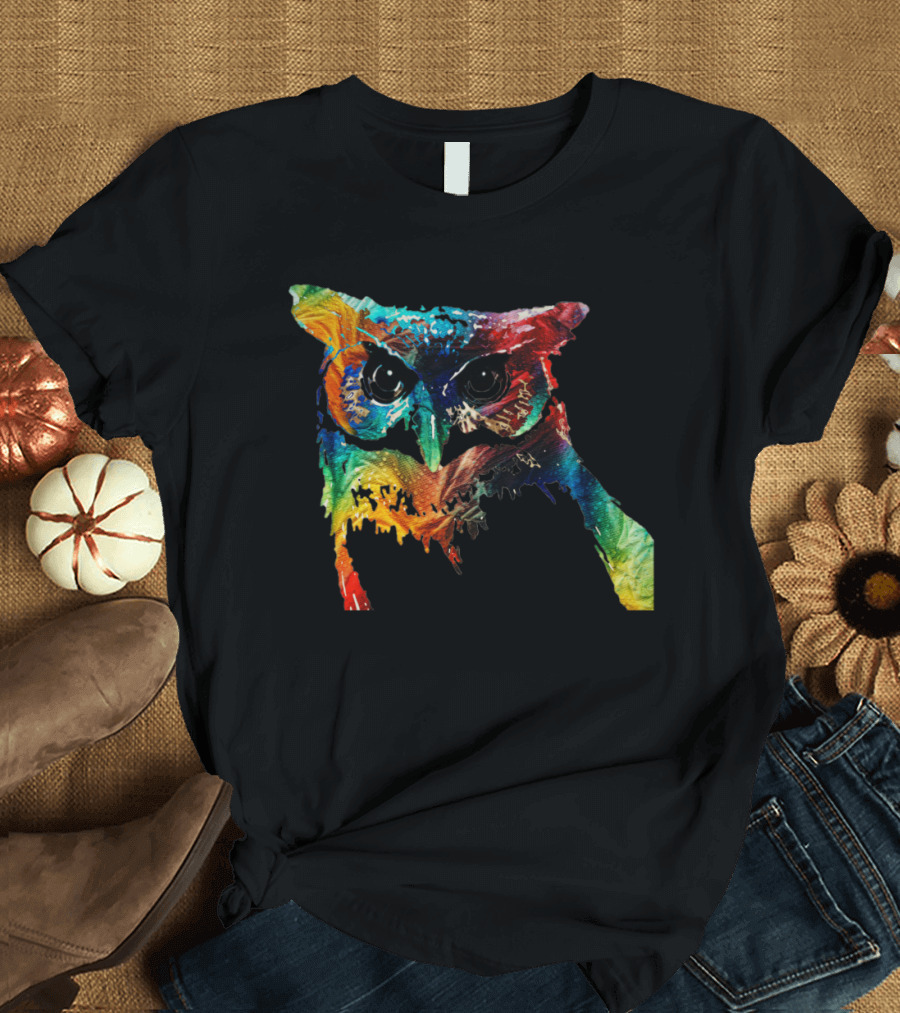 Colorful Psychedelic Amazing Owl T-Shirt