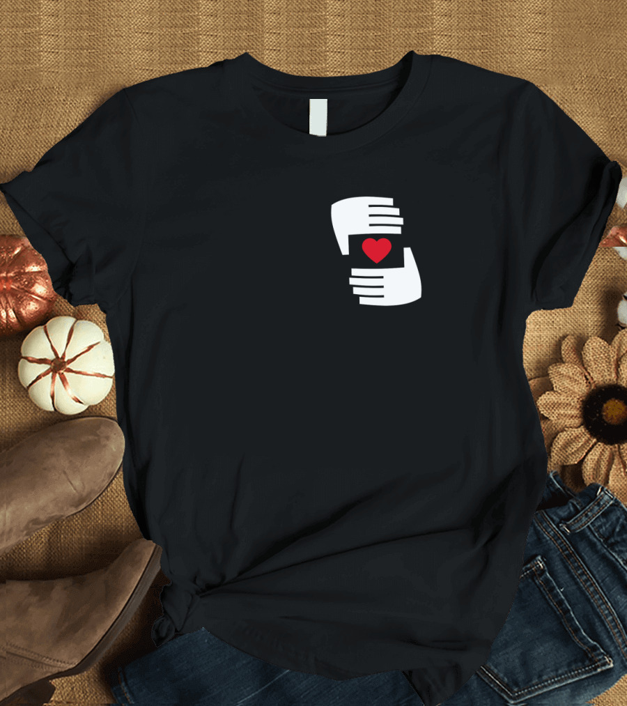 FOCUS Hands Framing Red Heart T-Shirt
